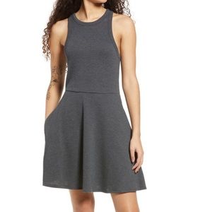 Racerback Ribbed Mini Skater tank Dress